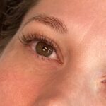 Wispy and brown lashes extensions by Kat's Eye Lashes in Auckland